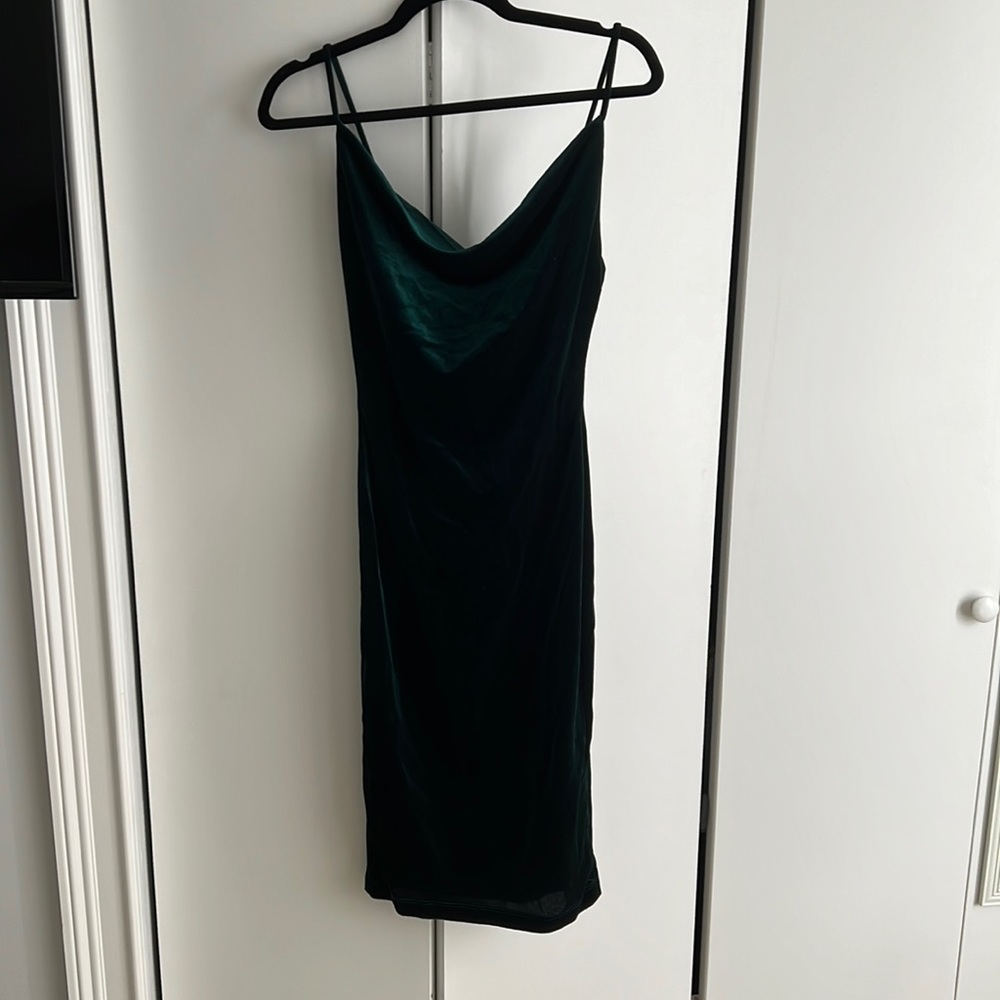 Velvet emerald green dress worn once